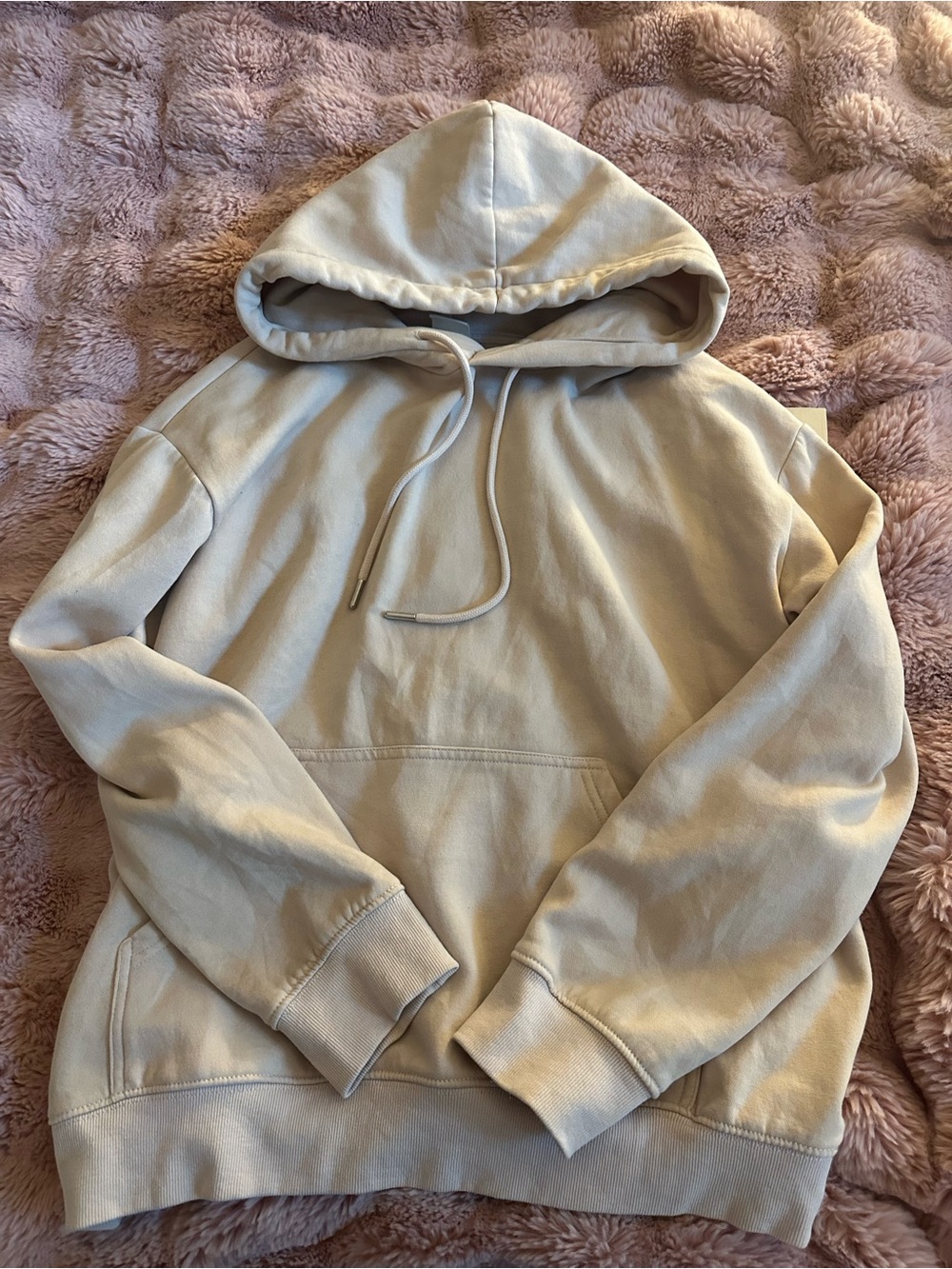 H&M Beige Cream Pullover Hoodie